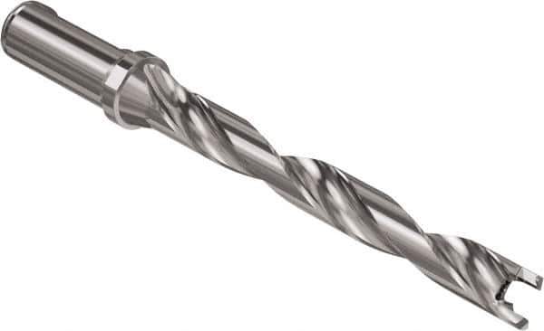 Seco - Crownloc Plus Series, 15 Head Connection, 8xD, 5/8" Shank Diam, Drill Body - 153.2mm Body to Flange Length, SD408 Toolholder, 15mm Nose Diam, 138.2mm Flute Length - Apex Tool & Supply