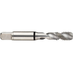 ‎M5 × 0.8 2FL 6H Cobalt Spiral Flute Semi-Bott Black Ring Tap-Bright-45 Degree Helix - Apex Tool & Supply