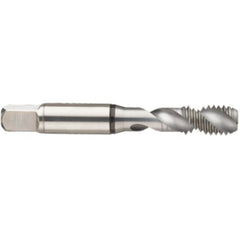 ‎8-32 2FL 2B Cobalt Spiral Flute Semi-Bott Black Ring Tap-Bright Finish-45 Degree Helix - Apex Tool & Supply