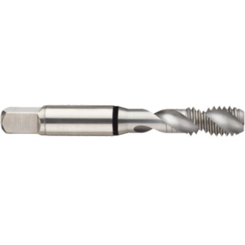 ‎5-44 2FL 2B Cobalt Spiral Flute Semi-Bott Black Ring Tap-Bright Finish-45 Degree Helix - Apex Tool & Supply