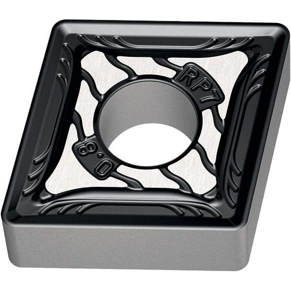 Walter - CNMG RP7 Grade WPP20S Turning Insert - TiCN+Al2O3+(TiCN) Finish, 80° Rhombic, 12.7mm Inscr Circle, 4.76mm Thick, 0.8mm Corner Radius - Apex Tool & Supply