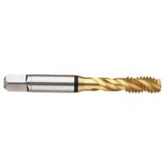 M4x0.70 6H 2-Flute Cobalt Black Ring Semi-Bottoming 45 degree Spiral Flute Tap-TiN - Apex Tool & Supply