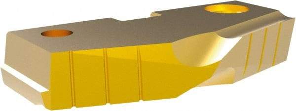 Allied Machine and Engineering - 2-3/4" Diam x 7/16" Thick, Seat Code 5, 144° Included Angle Spade Drill Insert - TiN Coated, Cobalt, Grade Super Cobalt, Series T-A - Apex Tool & Supply