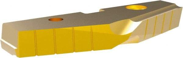 Allied Machine and Engineering - 3-3/4" Diam x 7/16" Thick, Seat Code 7, 144° Included Angle Spade Drill Insert - TiN Coated, Cobalt, Grade Super Cobalt, Series T-A - Apex Tool & Supply