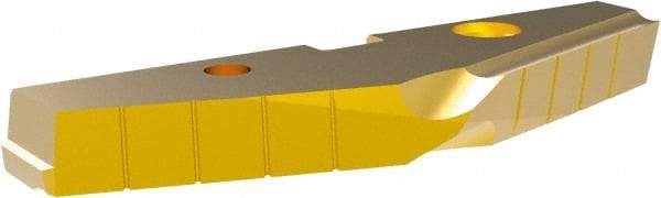 Allied Machine and Engineering - 4-1/2" Diam x 7/16" Thick, Seat Code 8, 144° Included Angle Spade Drill Insert - TiN Coated, Cobalt, Grade Super Cobalt, Series T-A - Apex Tool & Supply
