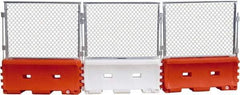 VizCon - 53" High x 73" Long x 3" Wide Barrier Fence Panel - Galvanized Finish, Silver, Use with 45032-O, 45032-W - Apex Tool & Supply