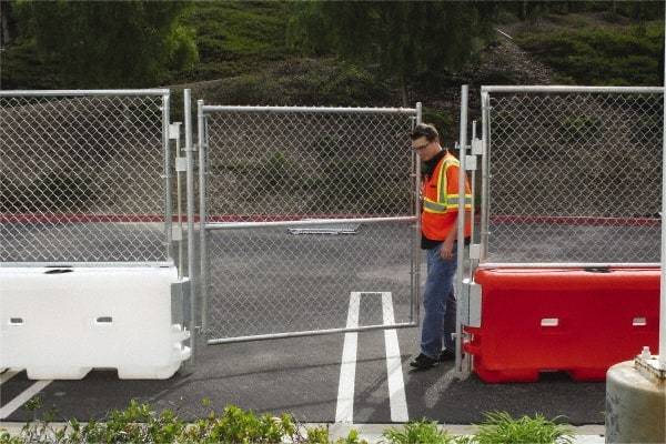 VizCon - 72" High x 6' Long x 72" Wide Barrier Gate Panel - Galvanized Finish, Silver, Use with 45032-O, 45032-W - Apex Tool & Supply