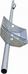 VizCon - 5" High x 12" Long x 6-1/2" Wide Barrier Fence Fork - Galvanized Finish, Silver, Use with 45032-O, 45032-W - Apex Tool & Supply
