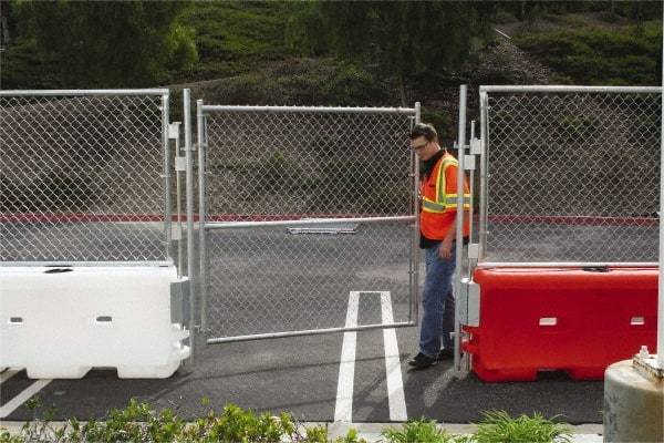 VizCon - 72" High x 6' Long x 72" Wide Barrier Gate Kit - Galvanized Finish, Silver, Use with 45032-O, 45032-W - Apex Tool & Supply