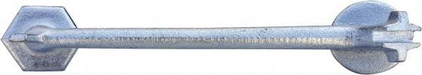 VizCon - 6" High x 2" Long x 2" Wide Barrier Drain Plug Wrench - Bright Finish, Silver, Use with 45032-O, 45032-W - Apex Tool & Supply