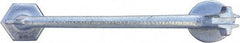 VizCon - 6" High x 2" Long x 2" Wide Barrier Drain Plug Wrench - Bright Finish, Silver, Use with 45032-O, 45032-W - Apex Tool & Supply