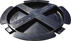 VizCon - 1" High x 8" Long x 8" Wide Barrier Fill Cap - Uncoated, Black, Use with 45032-O, 45032-W - Apex Tool & Supply