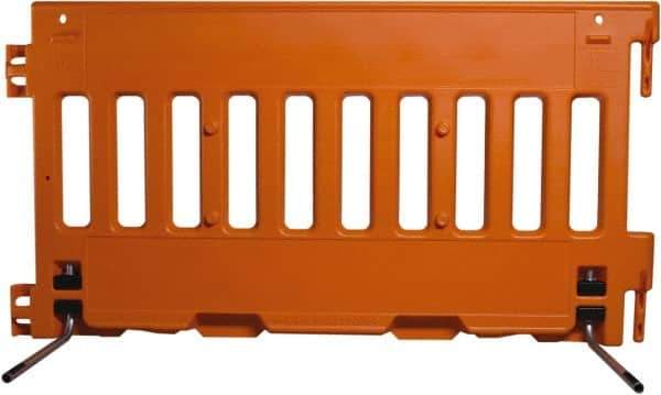 VizCon - 38" High x 6' Max Width Barrier - Polyethylene, Orange - Apex Tool & Supply