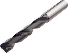 Seco - 11.9mm 140° Solid Carbide Jobber Drill - TiAlN Finish, Right Hand Cut, Spiral Flute, Straight Shank, 118mm OAL, Cone Relief Point - Apex Tool & Supply