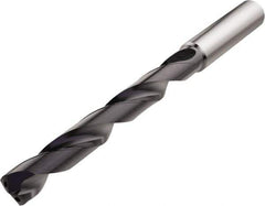 Seco - 11.5mm 140° Solid Carbide Jobber Drill - TiAlN Finish, Right Hand Cut, Spiral Flute, Straight Shank, 141mm OAL, Cone Relief Point - Apex Tool & Supply