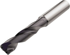 Seco - 8.1mm 140° Spiral Flute Solid Carbide Screw Machine Drill Bit - Apex Tool & Supply