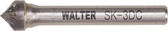 WALTER Surface Technologies - 3/8" Cut Diam, 1/4" Shank Diam, Cone Head Double Cut Burr - Tungsten Carbide, 0.2" LOC, 4-1/2" OAL - Apex Tool & Supply