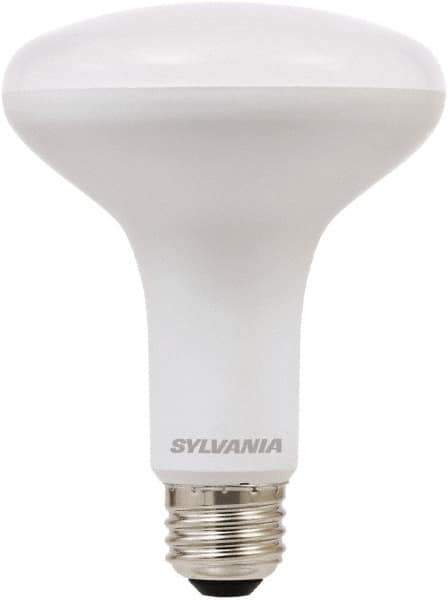 SYLVANIA - 9 Watt LED Flood/Spot Medium Screw Lamp - 2,700°K Color Temp, 650 Lumens, Dimmable, Shatter Resistant, BR30, 11,000 hr Avg Life - Apex Tool & Supply