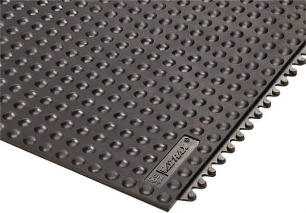 Notrax - 3' Long x 3' Wide x 5/8" Thick, Anti-Fatigue Modular Matting Tiles - 4 Interlocking Sides, Black, For Dry Areas, Series 460 - Apex Tool & Supply