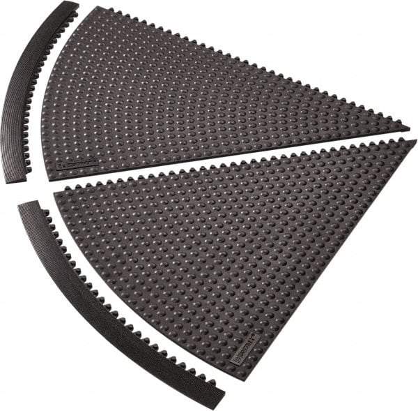 Notrax - 3' Long x 2" Wide x 5/8" Thick, Anti-Fatigue Modular Matting Tiles - Male, 4 Interlocking Sides, Black, For Dry Areas, Series 431 - Apex Tool & Supply