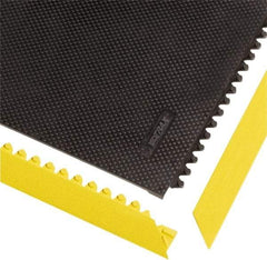 Notrax - 3' Long x 2" Wide x 1/2" Thick, Anti-Fatigue Modular Matting Tiles - Female, 4 Interlocking Sides, Yellow, For Dry Areas, Series 041 - Apex Tool & Supply