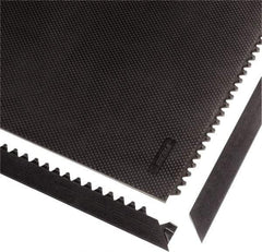 Notrax - 3' Long x 2" Wide x 1/2" Thick, Anti-Fatigue Modular Matting Tiles - Male, 4 Interlocking Sides, Black, For Dry Areas, Series 041 - Apex Tool & Supply