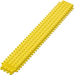 Notrax - 3' Long x 3" Wide x 5/8" Thick, Anti-Fatigue Modular Matting Tiles - Male, 4 Interlocking Sides, Yellow, For Dry Areas, Series 469 - Apex Tool & Supply