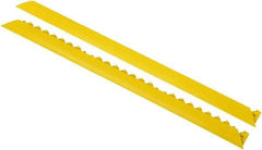 Notrax - 3' Long x 2" Wide x 5/8" Thick, Anti-Fatigue Modular Matting Tiles - Male, 4 Interlocking Sides, Yellow, For Dry Areas, Series 461 - Apex Tool & Supply