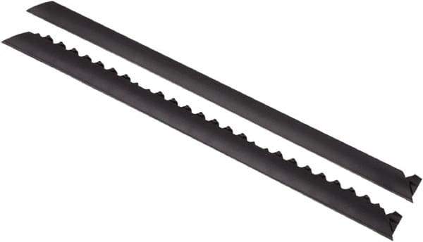 Notrax - 3' Long x 2" Wide x 5/8" Thick, Anti-Fatigue Modular Matting Tiles - Male, 4 Interlocking Sides, Black, For Dry Areas, Series 461 - Apex Tool & Supply