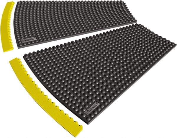 Notrax - 3' Long x 28" Wide x 5/8" Thick, Anti-Fatigue Modular Matting Tiles - 4 Interlocking Sides, Black, For Dry Areas, Series 442 - Apex Tool & Supply