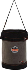 Ergodyne - 1 Pocket Gray & Black Canvas Tool Bucket - 12-1/2" Wide x 12-1/2" Deep x 17" High - Apex Tool & Supply