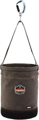 Ergodyne - 1 Pocket Gray Canvas Tool Bucket - 12-1/2" Wide x 12-1/2" Deep x 17" High - Apex Tool & Supply