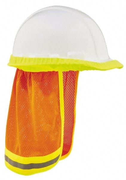 Ergodyne - Size 32", High Visibility Elastic Neck Protector - Orange Solid & Stripes Pattern, Polyester - Apex Tool & Supply