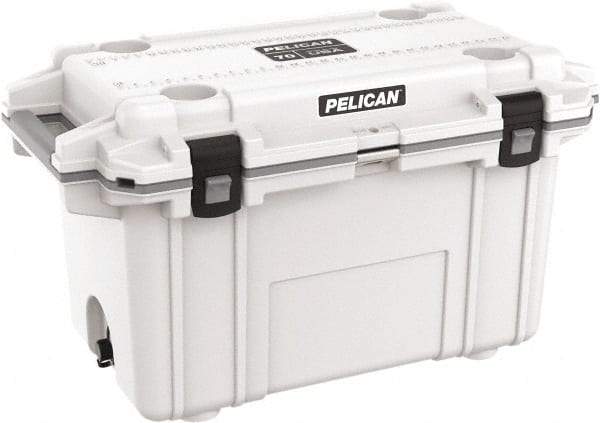 Pelican Products, Inc. - 70 Qt Cooler - Polypropylene, White/Gray - Apex Tool & Supply