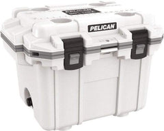 Pelican Products, Inc. - 30 Qt Cooler - Polypropylene, White/Gray - Apex Tool & Supply
