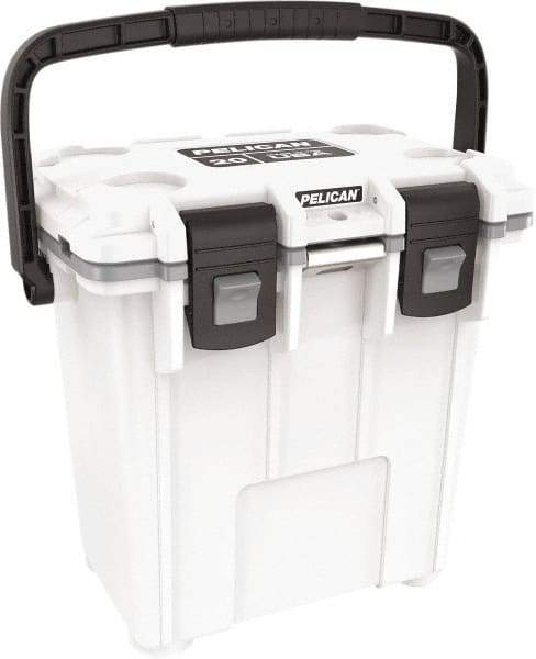 Pelican Products, Inc. - 20 Qt Cooler - Polypropylene, White/Gray - Apex Tool & Supply