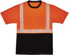 Ergodyne - Size 2XL, Orange/Black, High Visibility, Short Sleeve T-Pocket, - 46 to 50" Chest, 1 Pocket, Polyester - Apex Tool & Supply