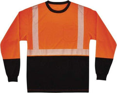 Ergodyne - Size 4XL, Orange/Black, High Visibility, Long Sleeve T-Pocket, - 54 to 58" Chest, 1 Pocket, Polyester - Apex Tool & Supply