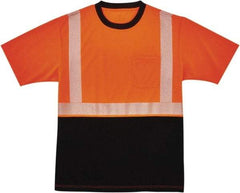Ergodyne - Size 4XL, Orange/Black, High Visibility, Short Sleeve T-Pocket, - 54 to 58" Chest, 1 Pocket, Polyester - Apex Tool & Supply