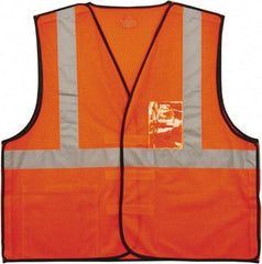 Ergodyne - Size 4X/5XL High Visibility Orange Mesh Breakaway Vest - 58 to 64" Chest, ANSI 107-2015 Type R Class 2, Hook & Loop Closure, 2 Pockets, Polyester - Apex Tool & Supply