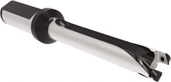 Allied Machine and Engineering - Series 14, 14 to 14.99mm Diam, 3/4" Diam Straight Shank with Flange, Straight Flute Spade Drill - 4-9/64" Max Depth, 5.207" Body Length, 7-11/32" OAL, Standard Length, Through Coolant - Apex Tool & Supply