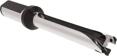 Allied Machine and Engineering - Series 14, 14 to 14.99mm Diam, 20mm Diam Straight Shank with Flange, Straight Flute Spade Drill - 149.9mm Max Depth, 229.8mm OAL, Long Length, Through Coolant - Apex Tool & Supply