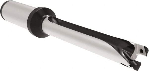 Allied Machine and Engineering - Series 14, 14 to 14.99mm Diam, 20mm Diam Straight Shank with Flange, Straight Flute Spade Drill - 149.9mm Max Depth, 229.8mm OAL, Long Length, Through Coolant - Apex Tool & Supply