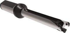 Allied Machine and Engineering - Series 13, 13 to 13.99mm Diam, 20mm Diam Straight Shank with Flange, Straight Flute Spade Drill - 139.9mm Max Depth, 219.4mm OAL, Long Length, Through Coolant - Apex Tool & Supply