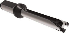 Allied Machine and Engineering - Series 13, 13 to 13.99mm Diam, 3/4" Diam Straight Shank with Flange, Straight Flute Spade Drill - 3-55/64" Max Depth, 4.921" Body Length, 7" OAL, Standard Length, Through Coolant - Apex Tool & Supply