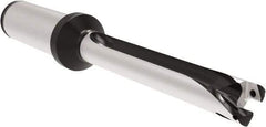 Allied Machine and Engineering - Series 13, 13 to 13.99mm Diam, 3/4" Diam Straight Shank with Flange, Straight Flute Spade Drill - 3-55/64" Max Depth, 4.921" Body Length, 7" OAL, Standard Length, Through Coolant - Apex Tool & Supply