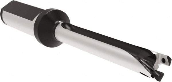 Allied Machine and Engineering - Series 12, 12 to 12.99mm Diam, 3/4" Diam Straight Shank with Flange, Straight Flute Spade Drill - 3-19/32" Max Depth, 6-3/4" OAL, Standard Length, Through Coolant - Apex Tool & Supply