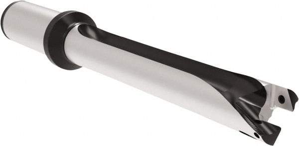 Allied Machine and Engineering - Series 22, 22 to 23.99mm Diam, 1" Diam Straight Shank with Flange, Straight Flute Spade Drill - 9-7/16" Max Depth, 13-5/32" OAL, Long Length, Through Coolant - Apex Tool & Supply