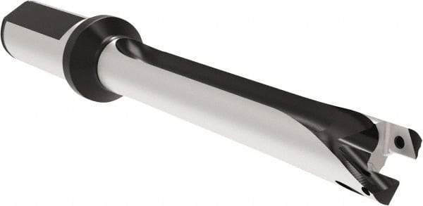 Allied Machine and Engineering - Series 20, 20 to 21.99mm Diam, 1" Diam Straight Shank with Flange, Straight Flute Spade Drill - 8-21/32" Max Depth, 12.4" OAL, Long Length, Through Coolant - Apex Tool & Supply