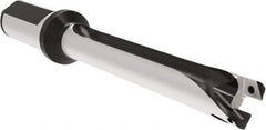 Allied Machine and Engineering - Series 20, 20 to 21.99mm Diam, 1" Diam Straight Shank with Flange, Straight Flute Spade Drill - 6-1/16" Max Depth, 7.365" Body Length, 9.8" OAL, Standard Length, Through Coolant - Apex Tool & Supply